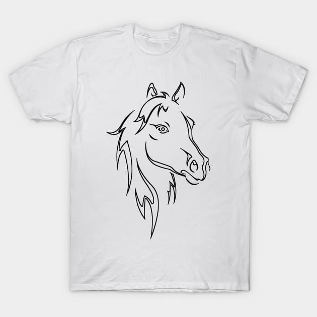 Horse Sketch T-Shirt by GR-ART